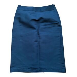 Banana Republic 100% Silk Vintage Black Pencil Skirt Lined Sz 2 Retro Business